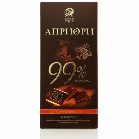 Шоколад АПРИОРИ 50г Горький 99% без сахара