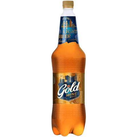 Пиво ГОЛД МАЙН БИР светлое 4,6% 1,15л пэт