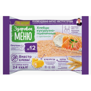 Хлебцы ЗДОРОВОЕ МЕНЮ 90г Кукурузно-пшеничные №12