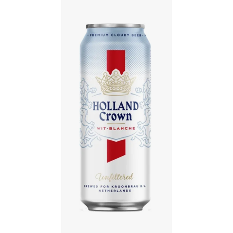 Пиво ХОЛЛАНД КРАУН ВИТ-БЛАНШ свет 5% 0,5 ж/б 