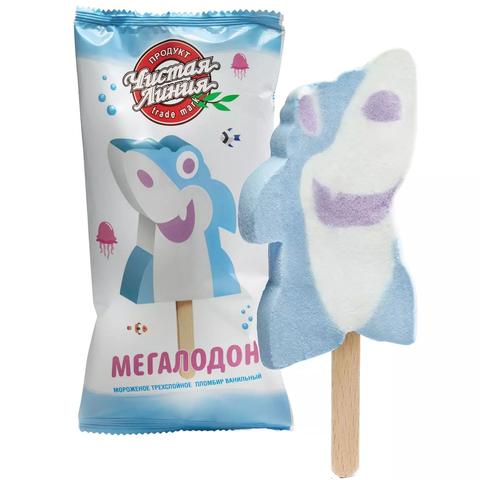 Мороженое ЧИСТАЯ ЛИНИЯ Мегалодон Пломбир 65г