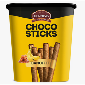 Вафельные трубочки DERMISIS с бананово-шоколадной начинкой 92г