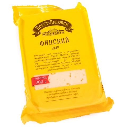 Сыр Финский 45% 200гр Брест-Литовск