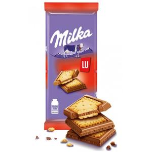 Шоколад МИЛКА 87г молочный с печеньем ЛУ