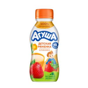 Ряженка АГУША 3,2% 180г клубника