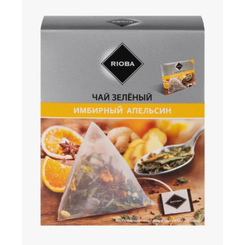 Чай РИОБА зеленый 20*2г имбирный апельсин