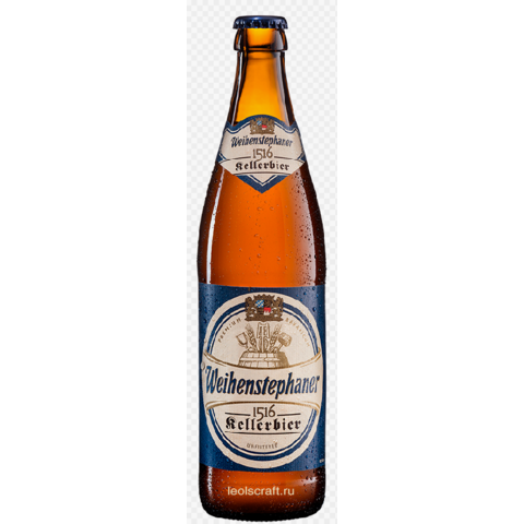 Пиво ВАЙНШТЕФАН 1516 Келлербир свет н/ф 5,6% 0,5л ст/б
