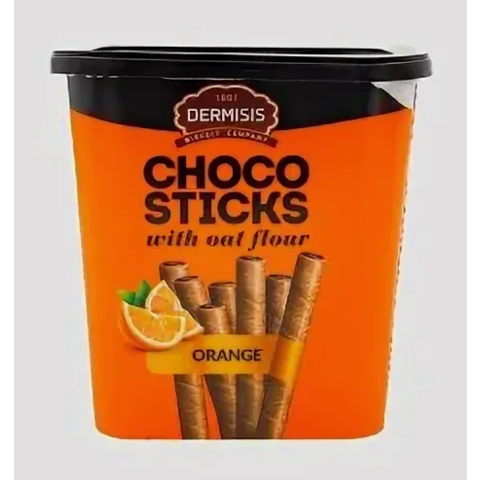 Вафельные трубочки DERMISIS с апельсиново-шоколадной начинкой 310г