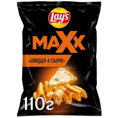 Чипсы ЛЕЙС Макс 110г Пицца 4 сыра