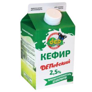 Кефир ДЕП 2,5% 0,5л т/п