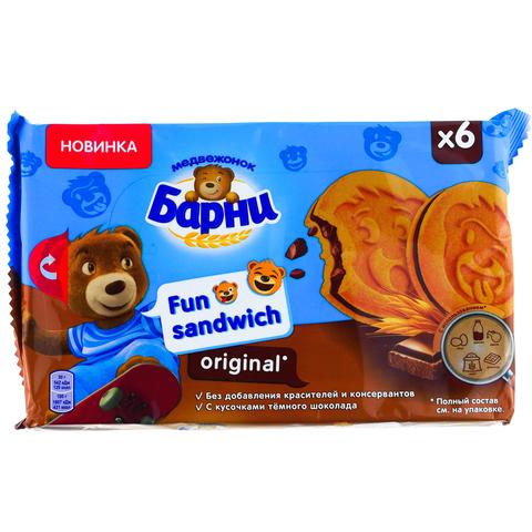 Печенье-сэндвич МЕДВЕЖОНОК БАРНИ 180г Оригинальный вкус