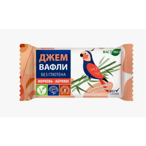 Вафли ВАСТЭКО Из полбы морковь-абрикос 21г