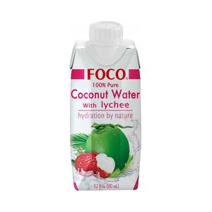 Вода кокосовая  FOCO с с соком личи 330мл т/п