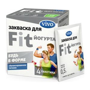 Закваска бактериальная VIVO ФИТ-Йогурт 4шт по 0,5г 