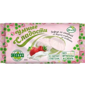 Зефир ДИ ЭНД ДИ Умные сладости 50г Клубника-сливки