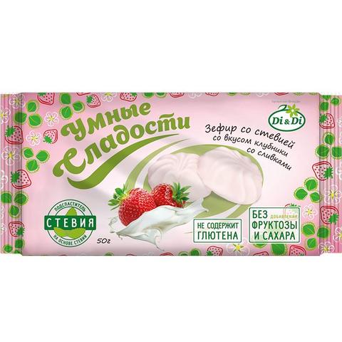 Зефир ДИ ЭНД ДИ Умные сладости 50г Клубника-сливки