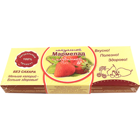 Мармелад  НАТУРАЛЬНЫЙ с клубникой 140г