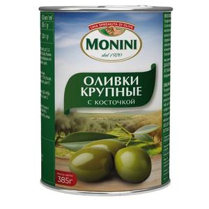 Маслины MONINI крупные c косточкой 385 г
