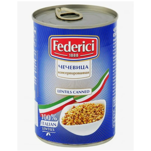Чечевица FEDERICI 400г ж/б