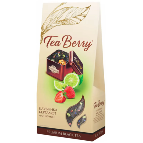 Чай РЧК TEA BERRY черный 100г Клубничный бергамот