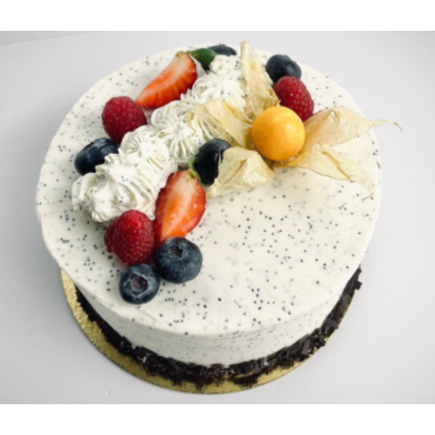 ТОРТ ПРЕМИУМ СМЕТАННО-МАКОВЫЙ 1кг