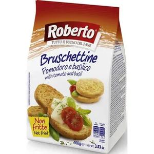 Сухарики ROBERTO 100г брускеттини со вкусом томата и базилика