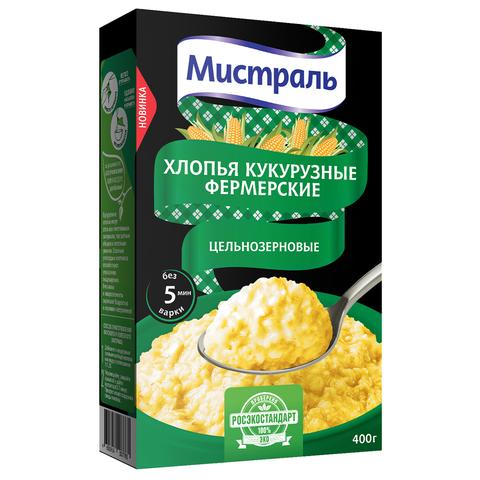 Хлопья МИСТРАЛЬ Фермерские кукурузные  400г 