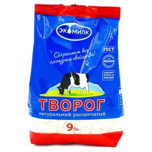Творог ЭКОМИЛК 9% 350г