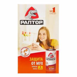 Липкая РАПТОР лента от мух 4шт