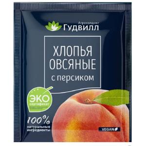 Хлопья ГУДВИЛЛ Овсяные 40г персик без варки