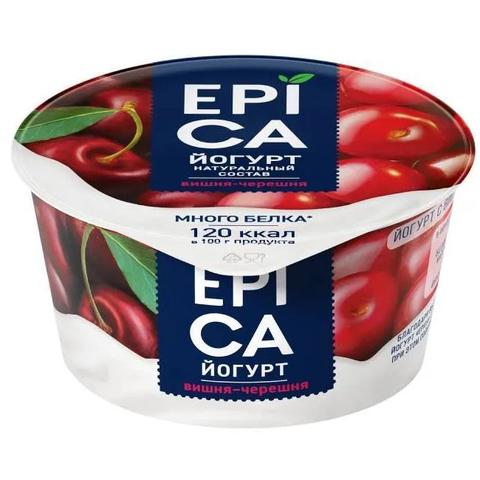 Йогурт ЭПИКА 4,8% С вишней и черешней 130г