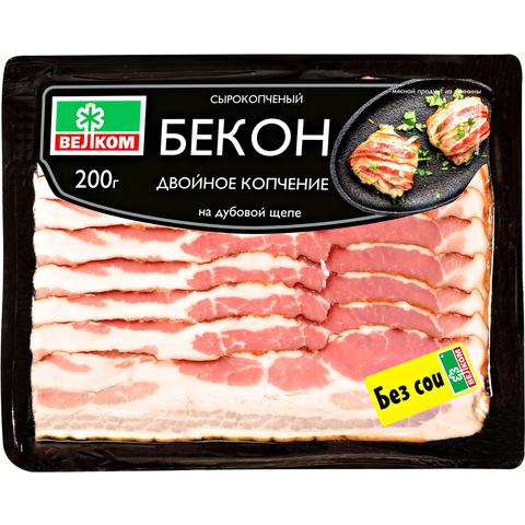Бекон ВЕЛКОМ с/к 200г двойное копчение