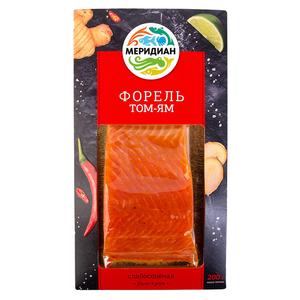 Форель МЕРИДИАН слабосоленая Том-ям 200г кусок