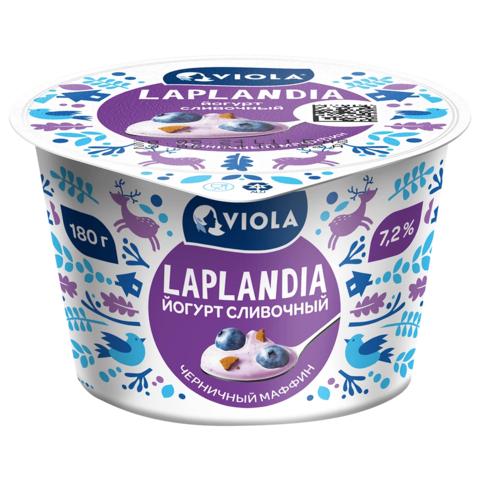 Йогурт СВЕЖЕЕ ЗАВТРА Карелла 7% Сливочный 180г черничный маффин