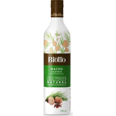 Масло BIOLIO Кедровое нерафинированное 250мл 