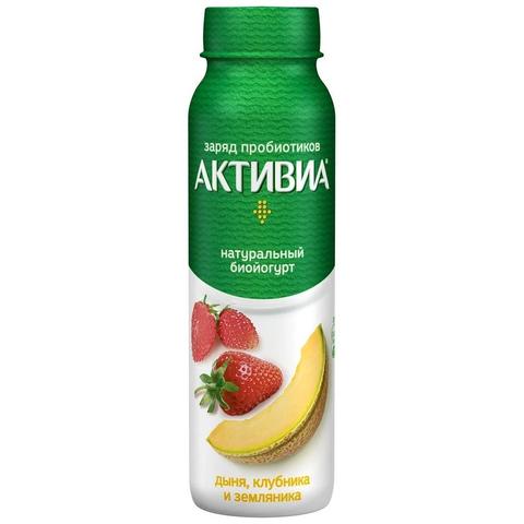 Биойогурт пит АКТИБИО 1,5%  260г Клубника-земляника-дыня