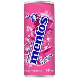 Напиток газ MENTOS фруктовый микс 0,240мл ж/б