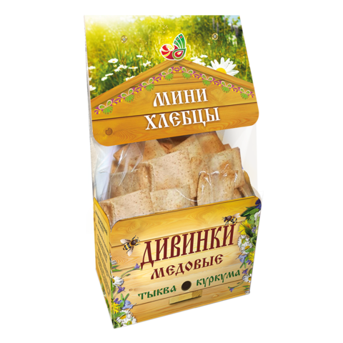 Хлебцы мини ДИВИНКИ медовые 150г тыква куркума