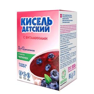 Кисель ДЕТСКИЙ с витаминами 25г Черника
