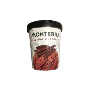 Мороженое MONTERRA Пломбир с бельгийским шоколадом и шоколадным соусом 276г