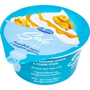 Йогурт ЭКОМИЛК 4,2% 130г Кленовый сироп-грецкий орех