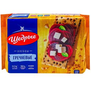 Хлебцы ЩЕДРЫЕ 200г Гречневые