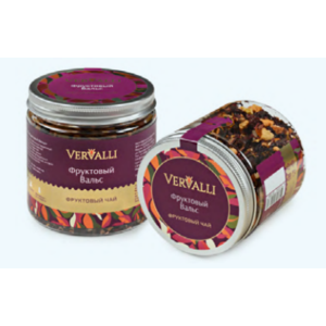 Чай черно-зеленый VERVALLI 60г Клубника в шампанском