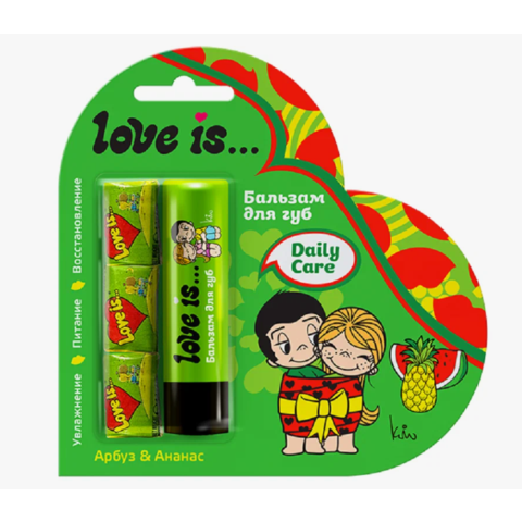 Бальзам для губ LOVE IS... 4,2г Арбуз-Ананас
