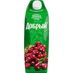 Нектар ДОБРЫЙ 1л Яблоко-черноплодная рябина-вишня