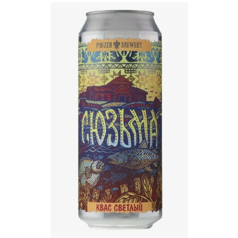 Квас PANZER BREWERY СЮЗЬМА обеспложенный 0,45л ж/б