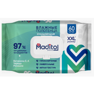 Полотенца влажные MADITOL big-pack с крышкой 60шт