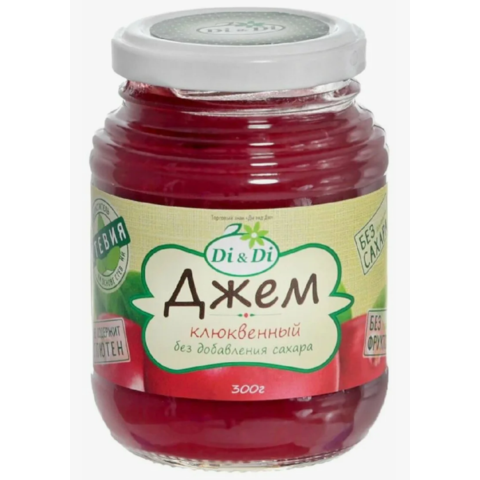 Джем ДИ ЭНД ДИ клюква 300г б/сахара