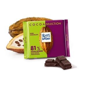 Шоколад РИТТЕР СПОРТ Экстра какао 81% 100г Горький