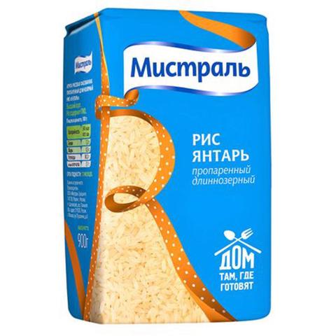 Крупа МИСТРАЛЬ Рис Янтарь пропаренный 900г